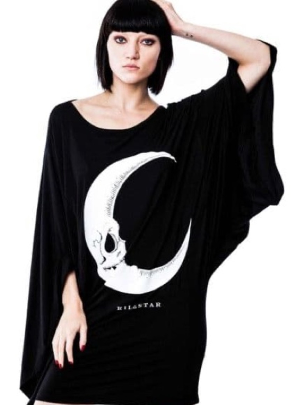 Killstar Black Moon Skull Graphic Kimono Top/Dress